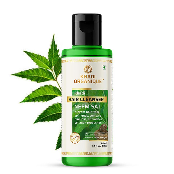 Khadi Organique Neem Sat Hair Cleanser (Shampoo) 210 ml