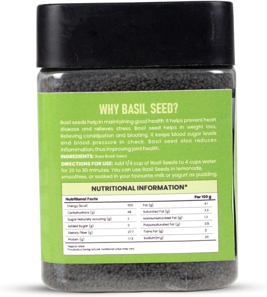 Nutriorg Basil Seeds 150g (Sabja Seeds)