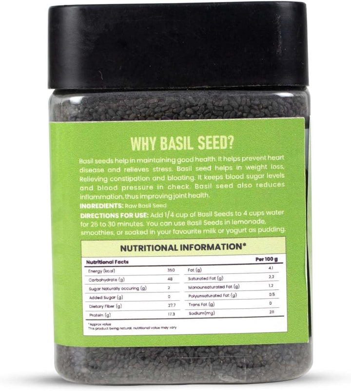 Nutriorg Basil Seeds 150g (Sabja Seeds)