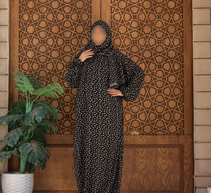 One Piece Prayer Dress with Shayla  - Floral Black & White