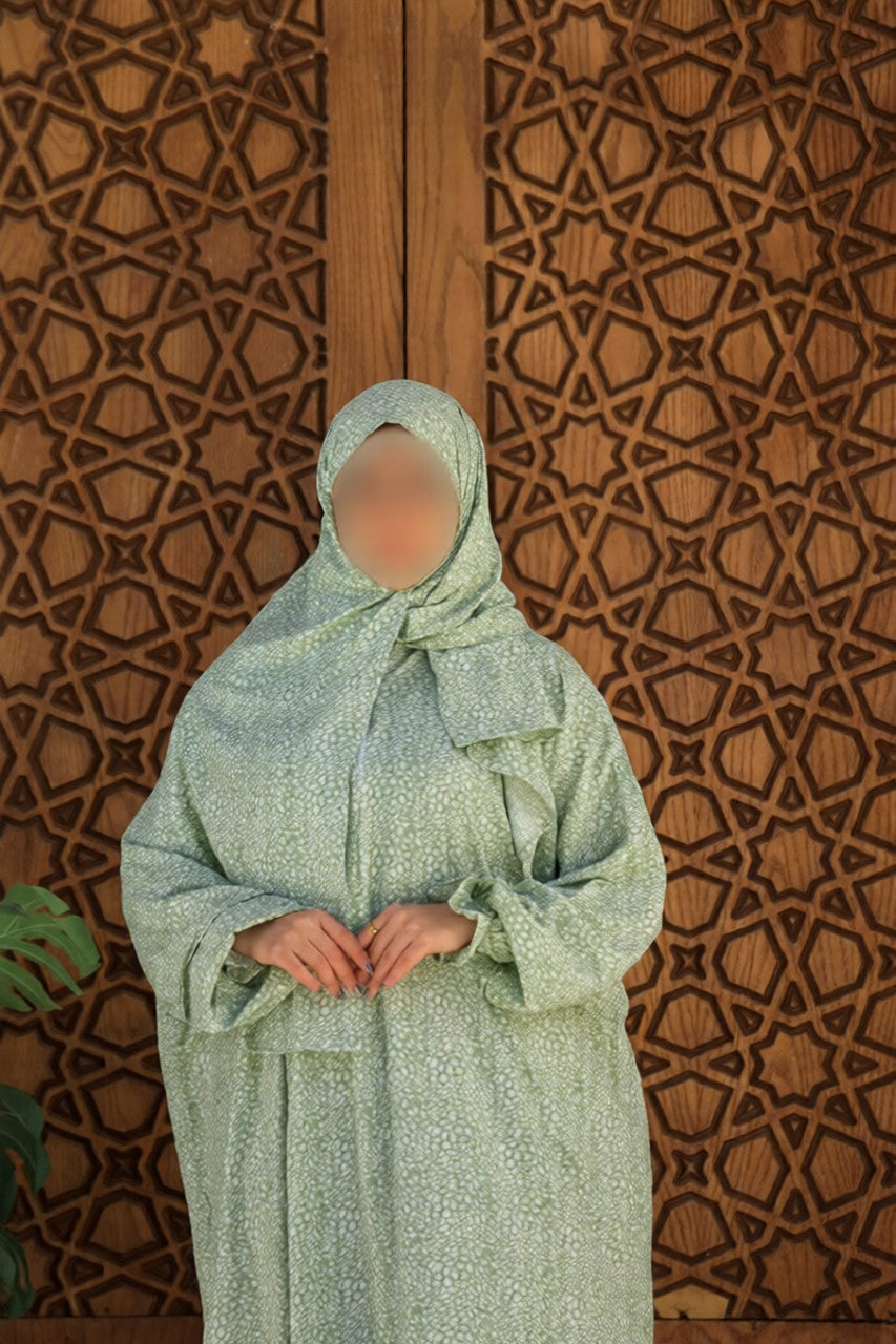 One Piece Prayer Dress with Shayla  - Floral Green