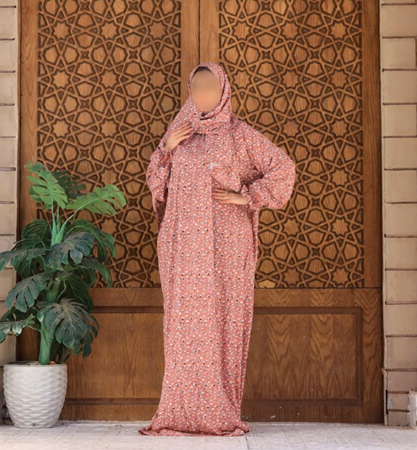 One Piece Prayer Dress with Shayla  - Floral Muted Rosewood