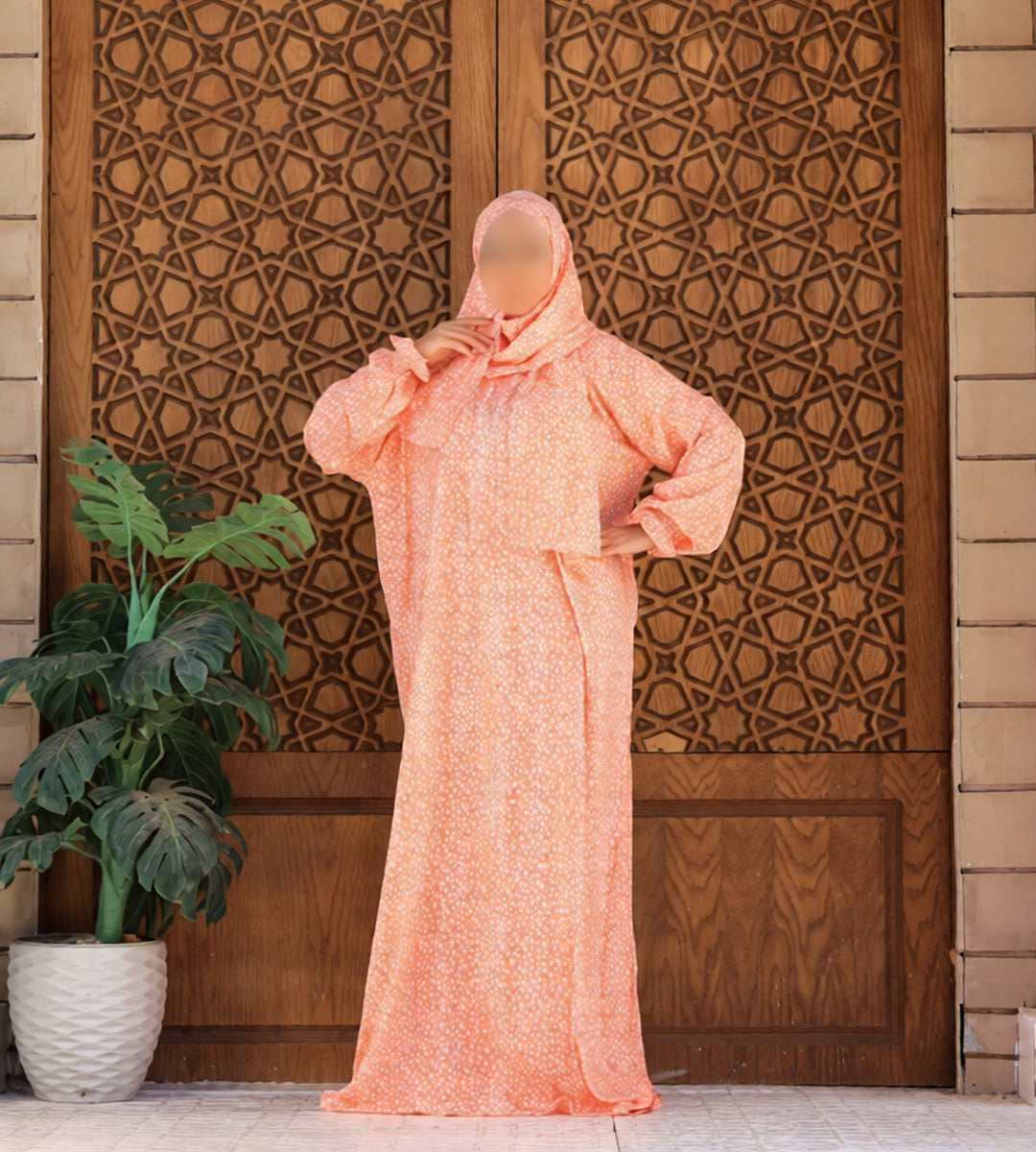 One Piece Prayer Dress with Shayla  - Floral Rosy Taupe