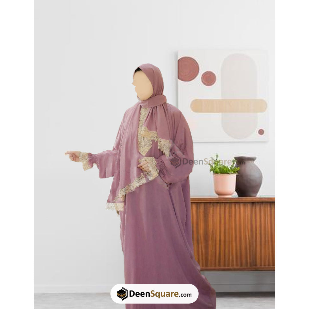 One Piece Prayer Dress with Shayla - Plain Light Pink