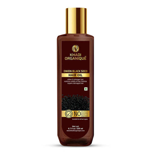 Khadi Organique Onion Black Seed Hair Oil-200 ml