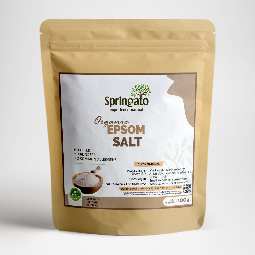 Organic Epsom Salt (ملح إبسوم العضوي) By Springato - 100g