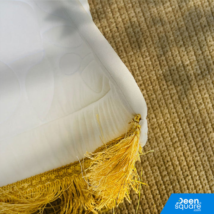 Buy padded floral embroidered prayer mat 70x110 cm at deensquare.com. Soft sponge prayer mat made in UAE, available in Dubai | UAE.