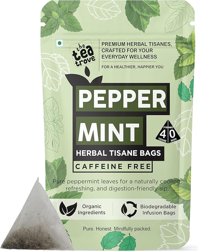 Buy Peppermint Herbal Tea with 40 biodegradable pyramid tea bags at deensquare.com. Naturally caffeine-free and refreshing. Dubai | UAE.
