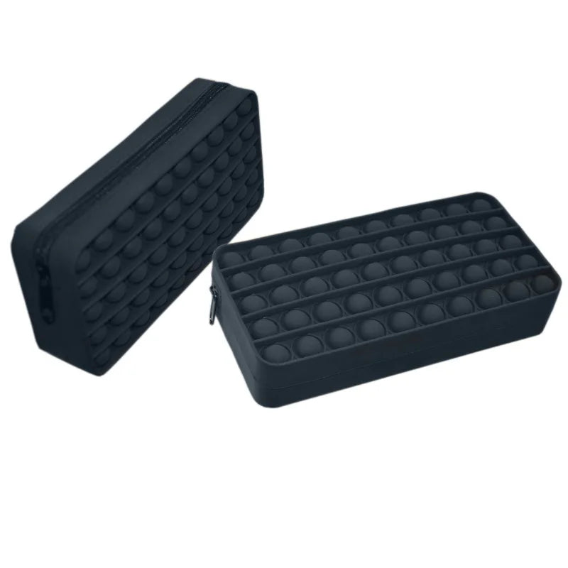 Pop It Pencil Case for Kids - Black