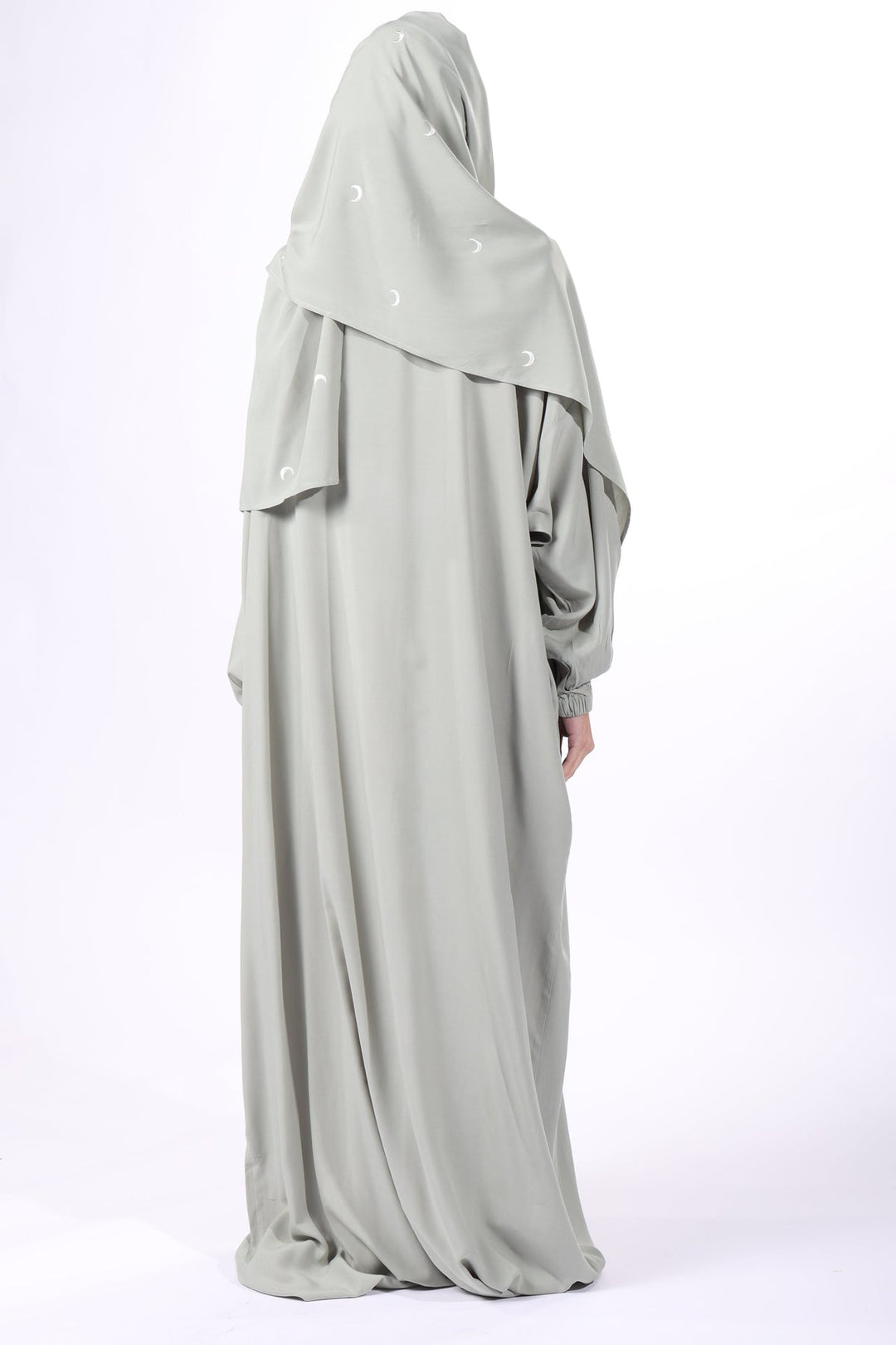 Buy Jodali prayer dress with crescent embroidery sheila. Fast shipping in Dubai and delivery across UAE from DeenSquare.com.