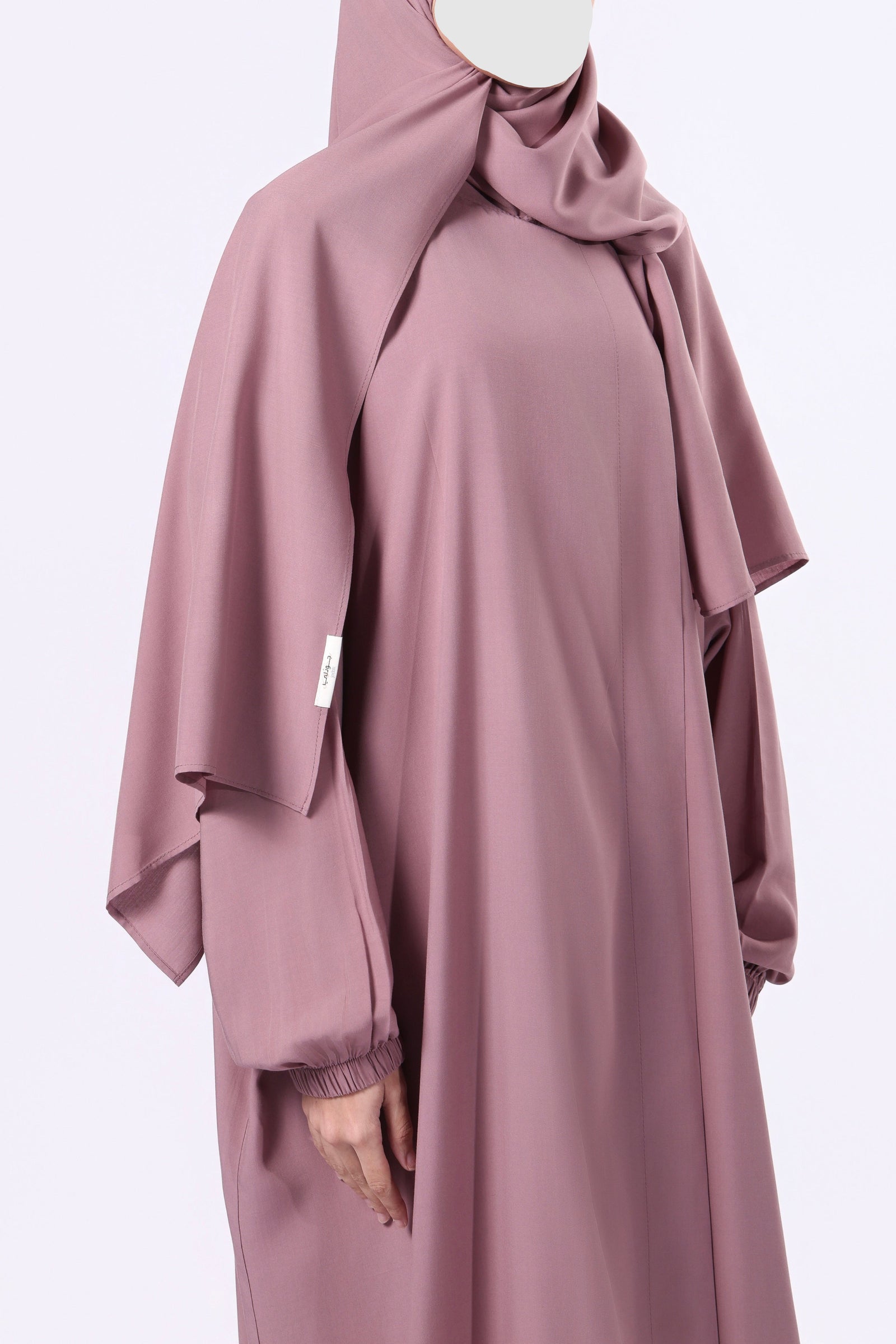 Buy premium prayer dress with attached sheila at DeenSquare.com. Fast shipping in Dubai and delivery across UAE from DeenSquare.com.