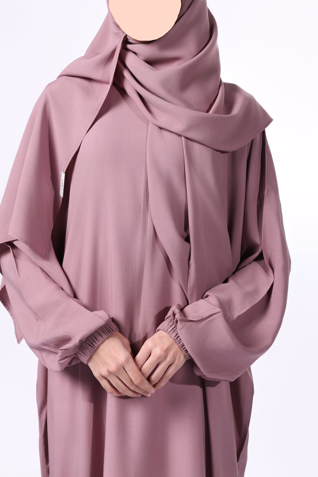 Buy premium prayer dress with attached sheila at DeenSquare.com. Fast shipping in Dubai and delivery across UAE from DeenSquare.com.