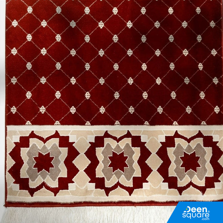 Buy red mosque carpet 133cm x 25m at deensquare.com. Premium Turkish prayer carpet with fast shipping in Dubai | UAE.