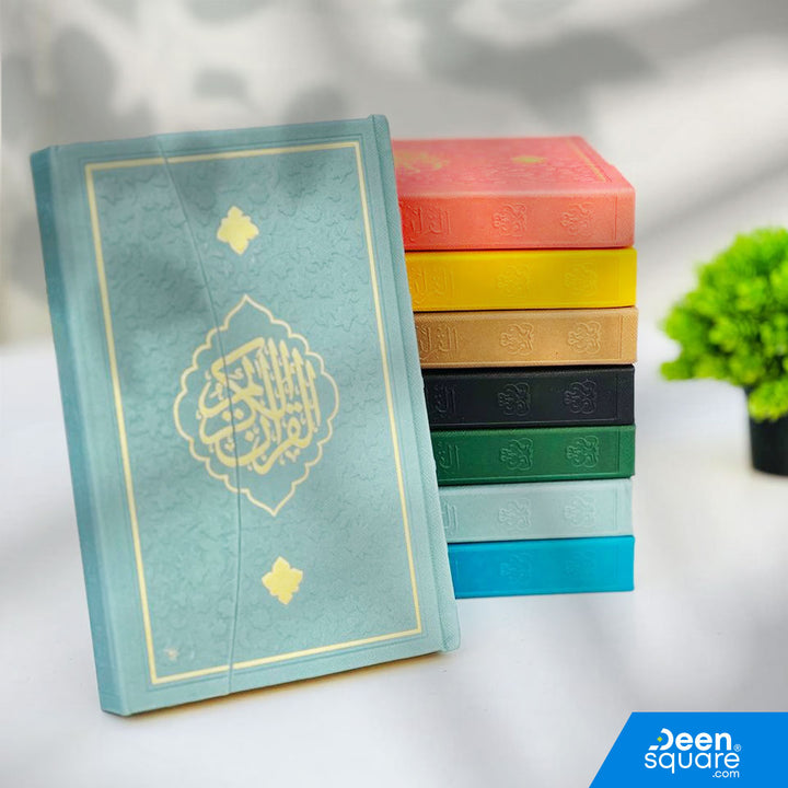 Premium Uthmani Script Quran (Ref KU1F), 14x20 cm, 560 pages, 4-color print, art paper, hard binding. A perfect Islamic gift in multiple elegant colors.
