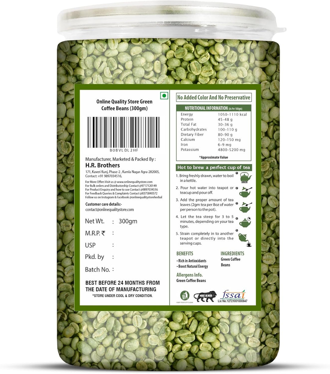 
Buy 100% natural 300g Raw Green Coffee Beans. High in Chlorogenic Acid to support metabolism &amp; weight management. Fast shipping in Dubai &amp; UAE. Shop now!
