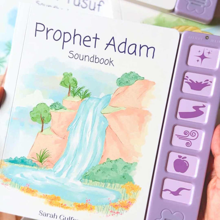 Buy Prophet Adam Sound Book at deensquare.com. Interactive Islamic board book with 6 sounds for young children. Dubai | UAE. Shop now.