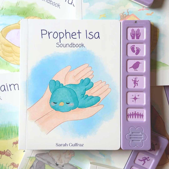 Buy Prophet Isa Sound Book at deensquare.com. Interactive Islamic board book with 6 sounds for children. Dubai | UAE. Shop now.