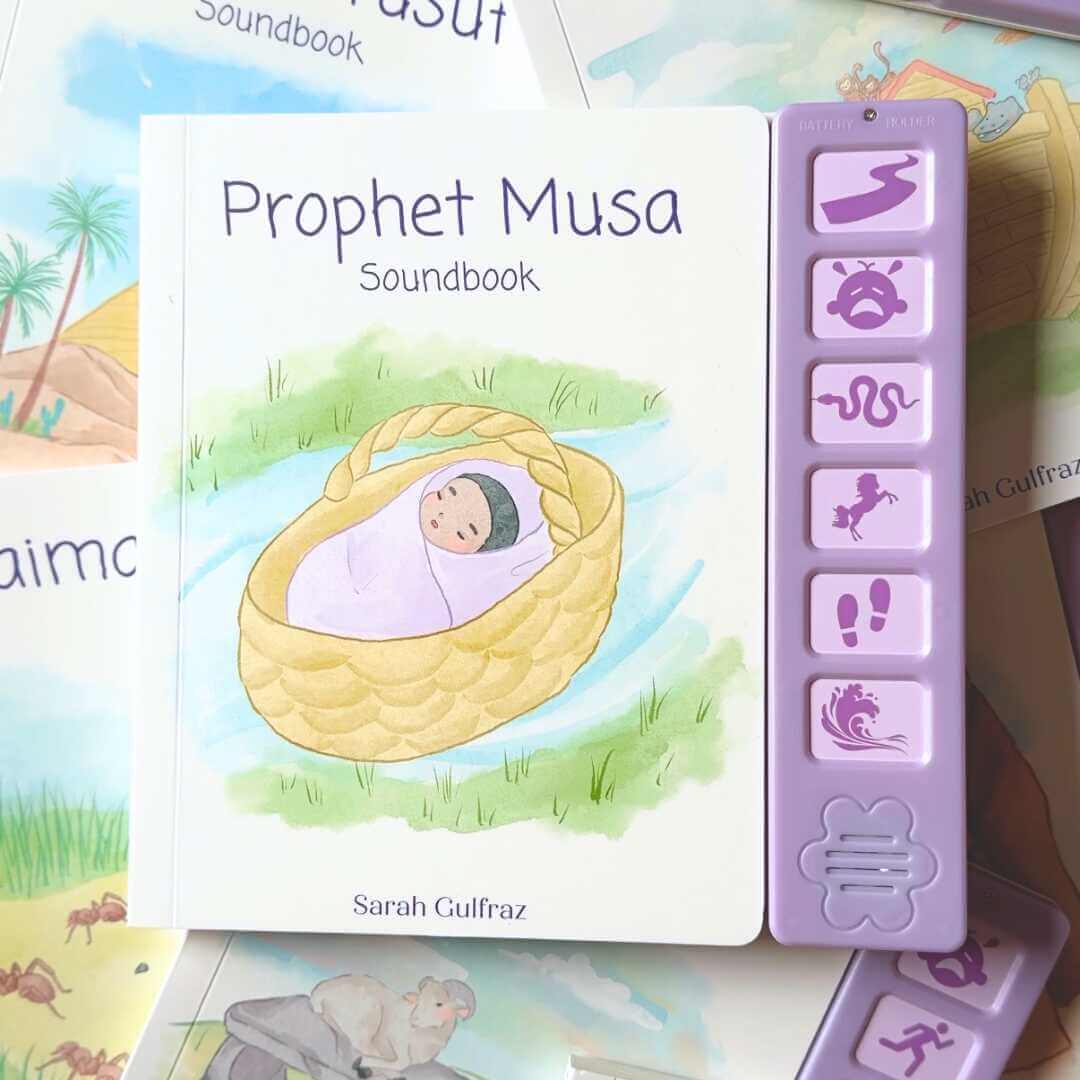 Buy Prophet Musa Sound Book at deensquare.com. Interactive Islamic board book with 6 sounds for children. Dubai | UAE. Shop now.