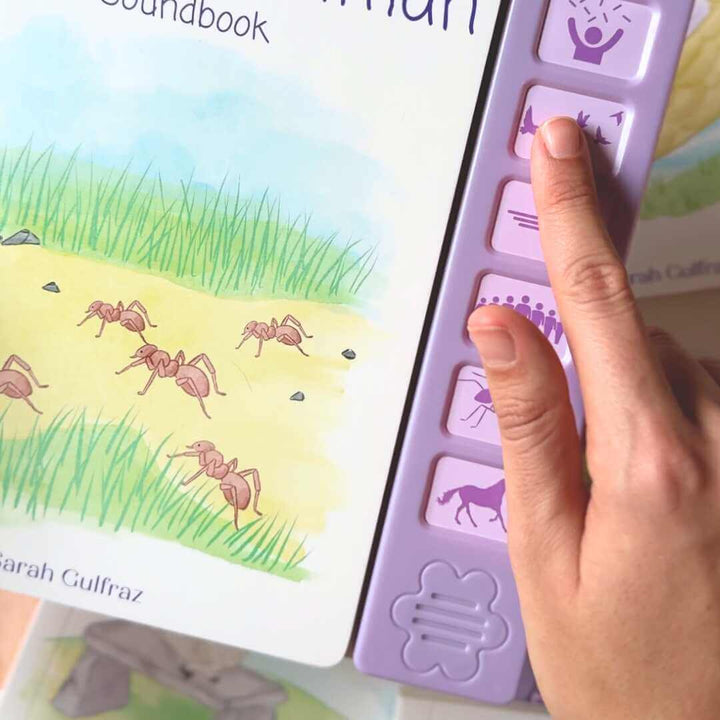 Buy Prophet Sulaiman Sound Book at deensquare.com. Interactive Islamic board book with 6 sounds for children. Dubai | UAE delivery.