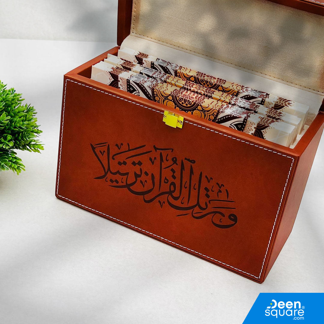  Quran 30 Juz Set with elegant PU leather box