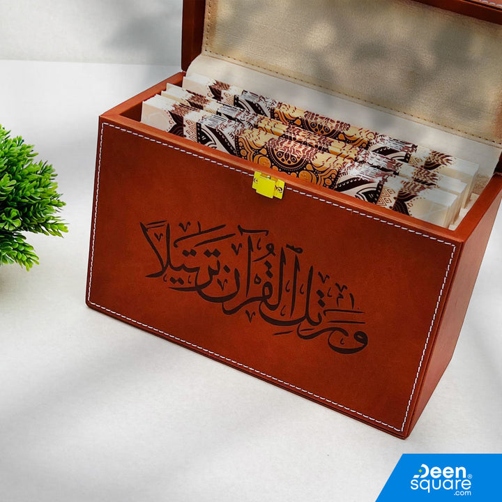  Quran 30 Juz Set with elegant PU leather box