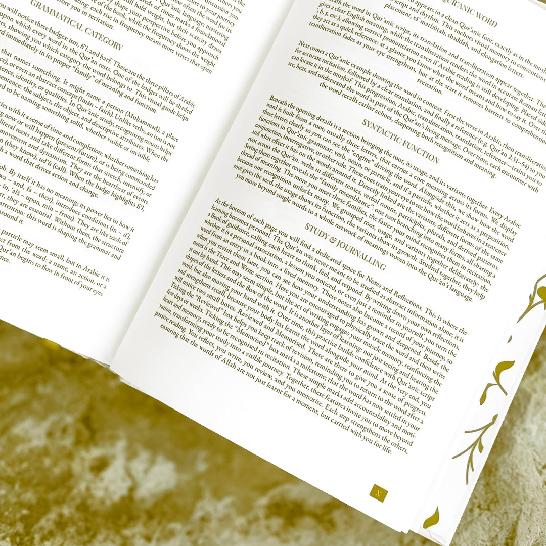 Quran Roots: Top 500 Quranic Words & Vocabulary Journal inside page 11