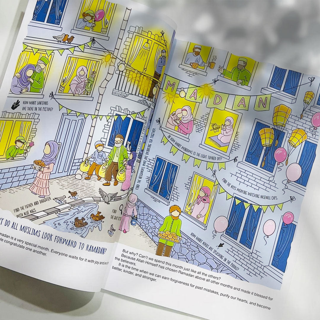 Buy My Beloved Ramadan (Find | Spot | Count) – a fun Islamic activity book for kids. Learn Ramadan concepts through seek-and-find games. Perfect Ramadan gift for children.