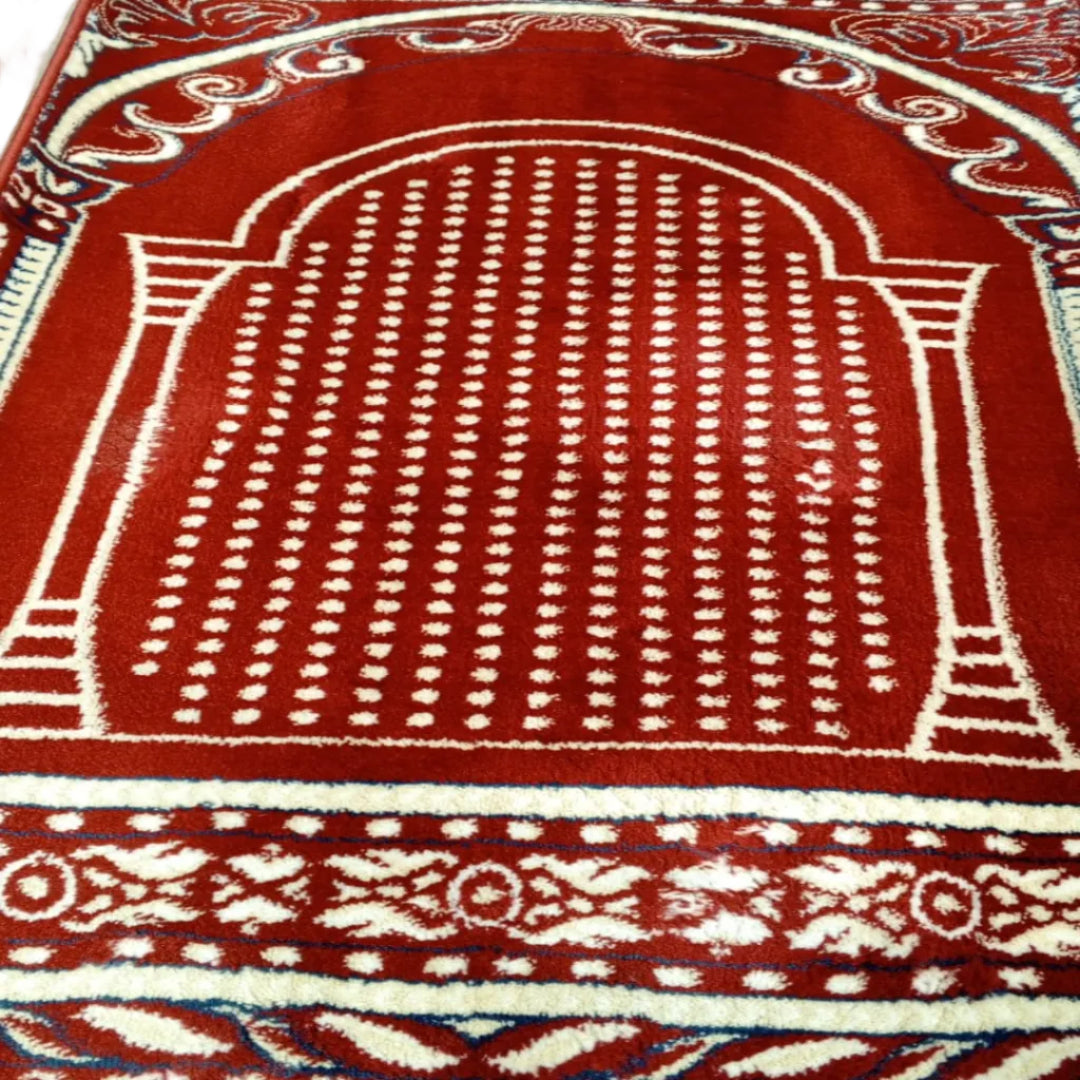 Buy premium red mosque carpet roll 133x25m at DeenSquare.com. Fast shipping in Dubai and delivery across UAE from DeenSquare.com.