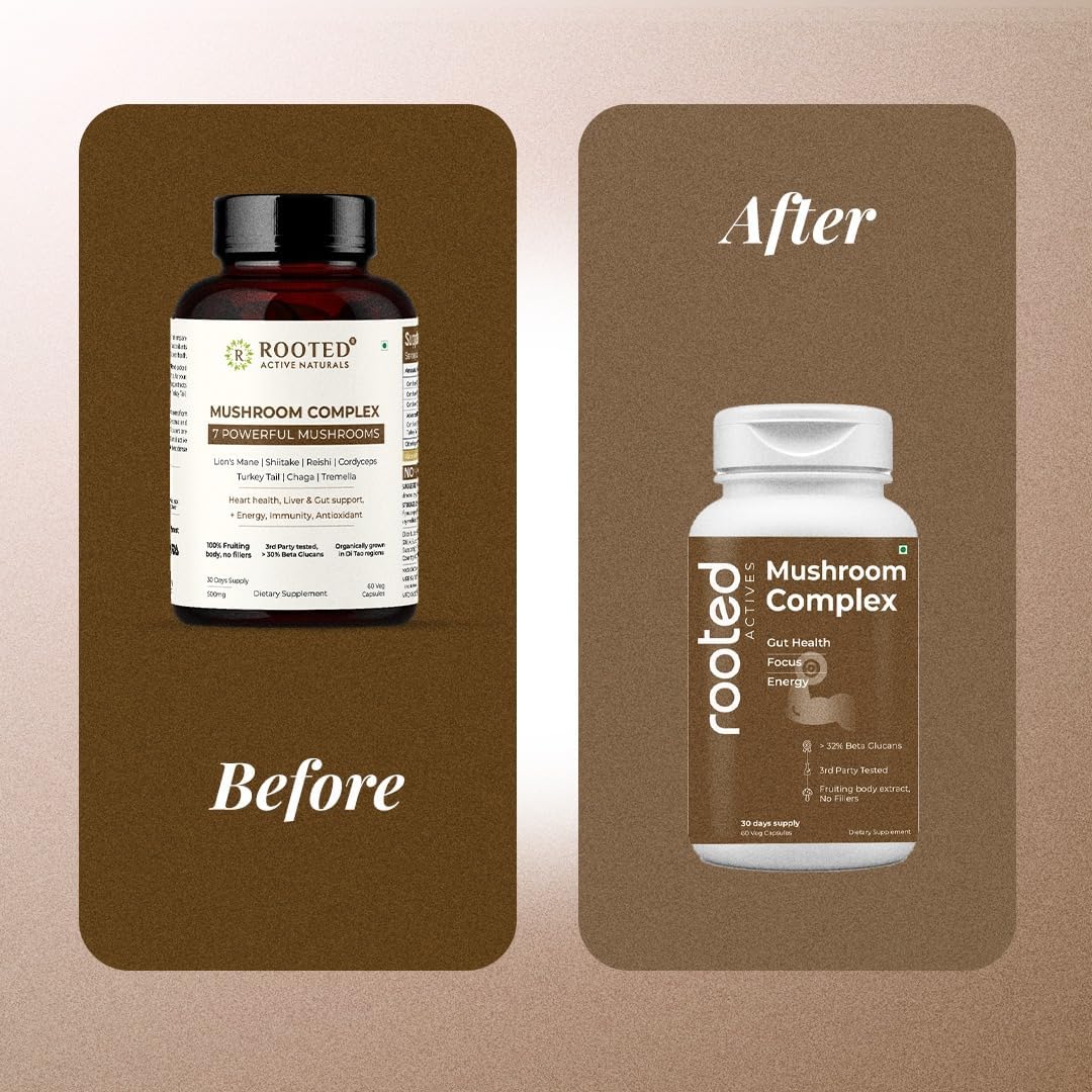 Organic 7 Mushroom Complex with Lion’s Mane, Reishi, Cordyceps and more. Over 30% beta glucans for immunity, gut, brain and daily wellness support.