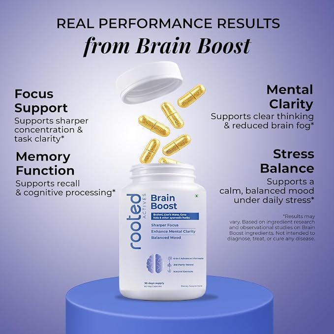 Boost focus, memory &amp; brain wellness with Rooted Actives Lion&