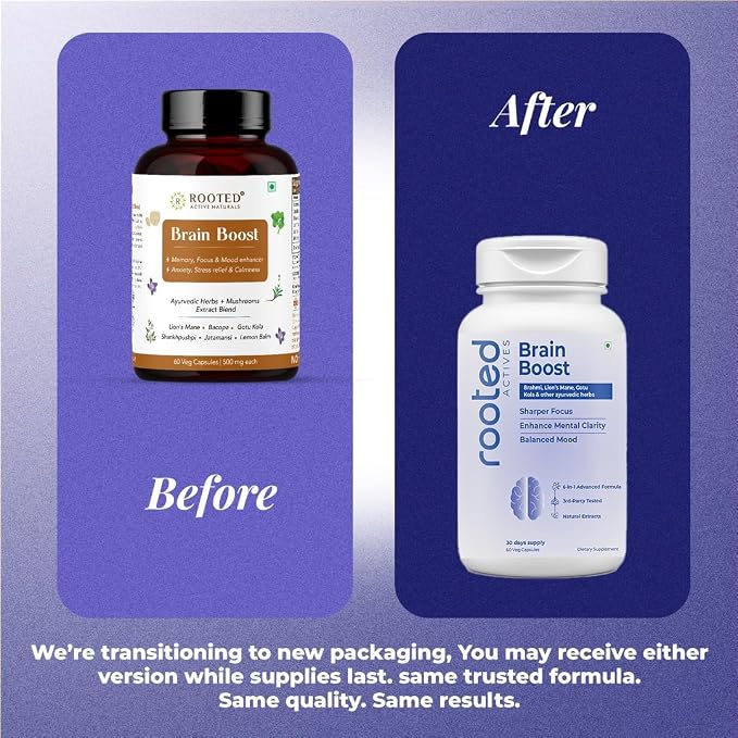 Boost focus, memory &amp; brain wellness with Rooted Actives Lion&