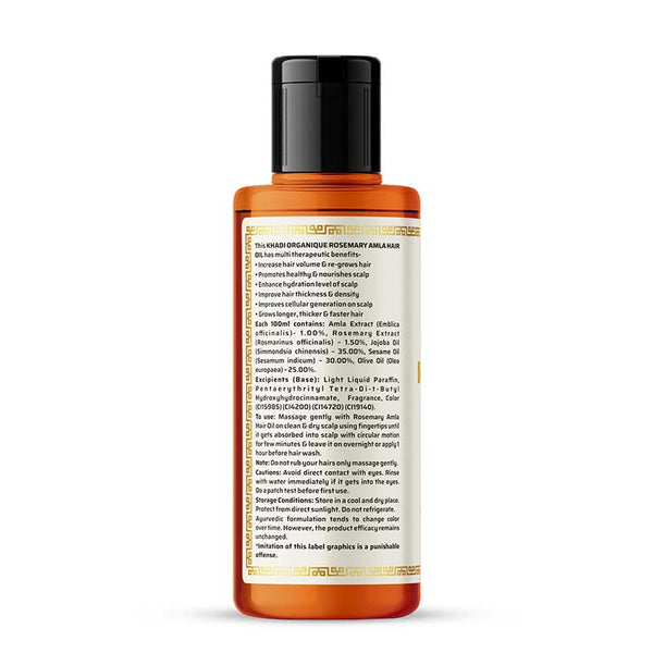 Khadi Organique Rosemary Amla Hair Oil -210 ml