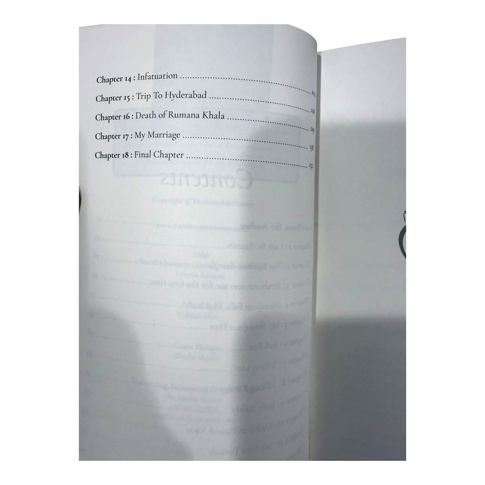 Saarah's Journey from ignorance to Bliss - Part 1 aaliyah khan book cover table of contents 2