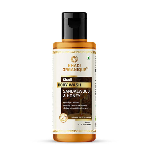 Khadi Organique Sandalwood & Honey Body Wash 210 ml