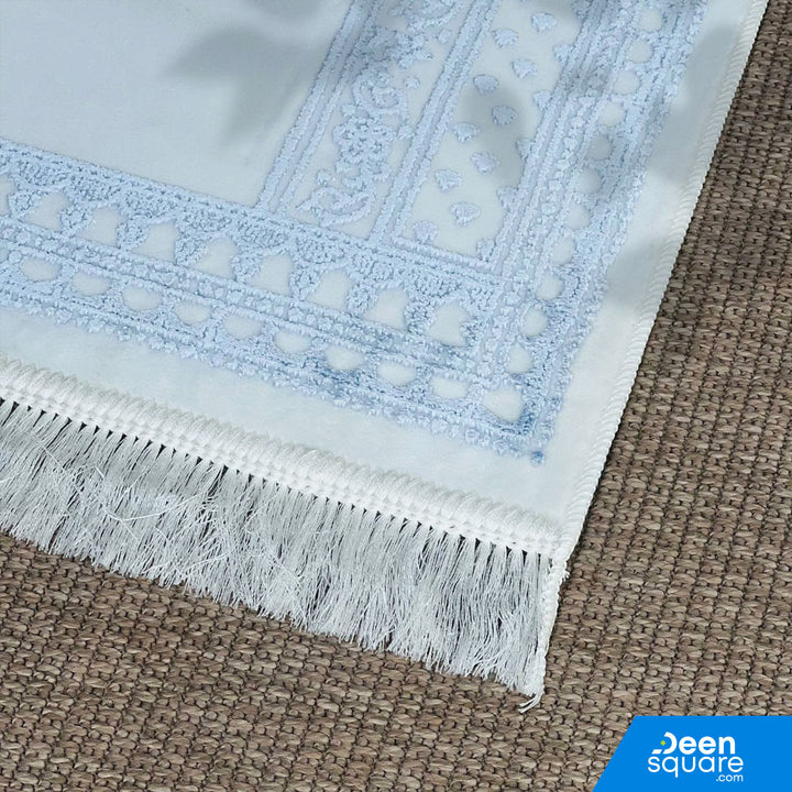 Buy Soft Prayer Mat AYDIN Turkish at deensquare.com Dubai | UAE. Comfortable Turkish سجادة صلاة with elegant border design, durable and gift-ready.