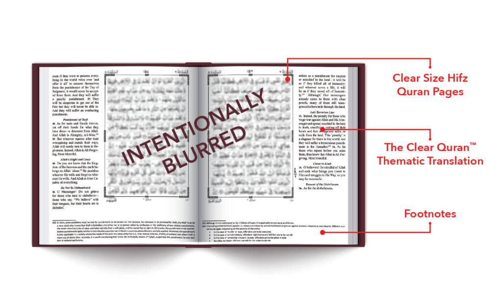 THE CLEAR QURAN® Series – With Arabic Text, Majeedi (Indo-Pak) Script 15 Lines – Hifz Edition | Hardcover