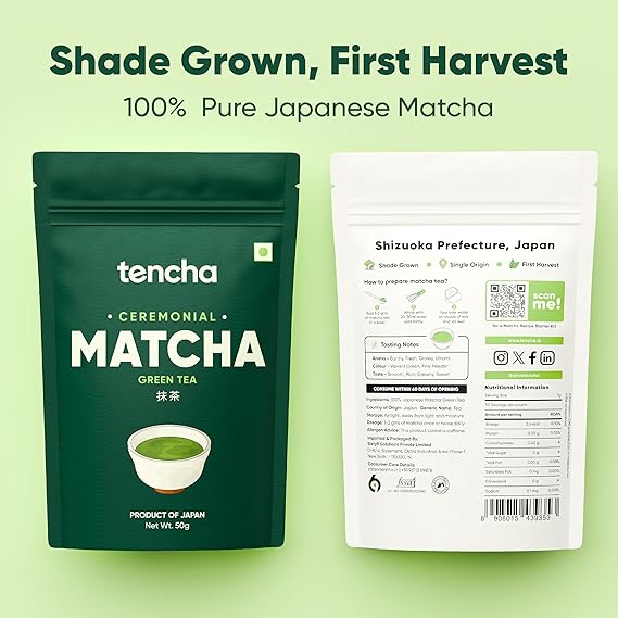 Premium Tencha Ceremonial Matcha Green Tea Powder sourced from Shizuoka, Japan. Vegan, sugar-free, antioxidant-rich matcha for traditional tea, lattes, and daily wellness rituals.