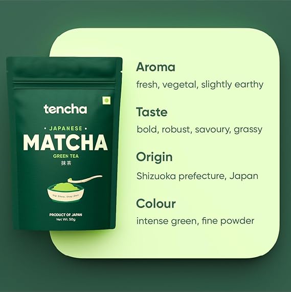 Shop Tencha Culinary Matcha Green Tea Powder 50g sourced from Shizuoka, Japan. Vegan, sugar-free, gluten-free matcha ideal for lattes, smoothies, baking, and daily tea preparation.