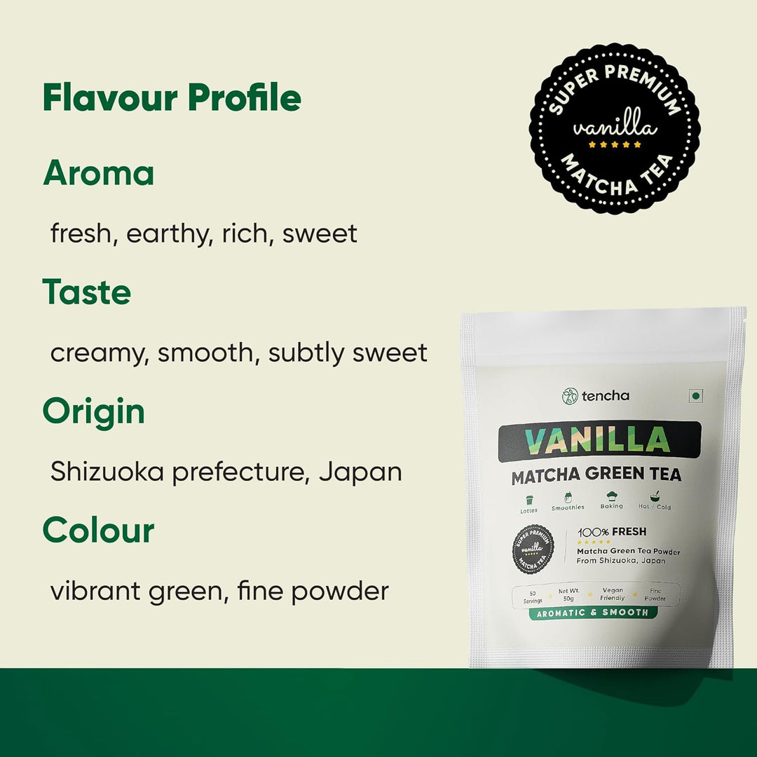 Benefits of Japanese matcha for energy and metabolism infographic.