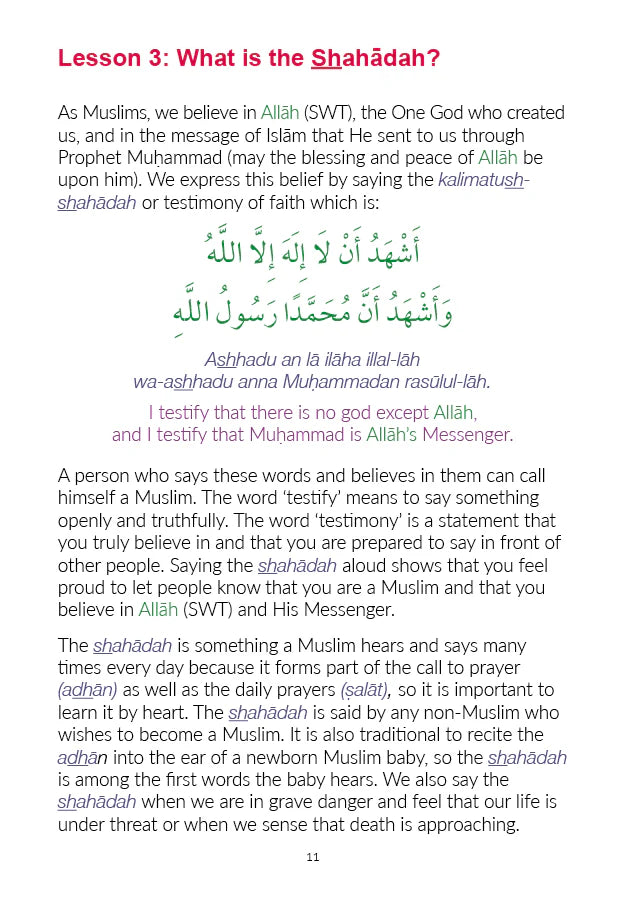 The Guiding Light: set of three books - An Introduction to Islam for Madrasas inside pages