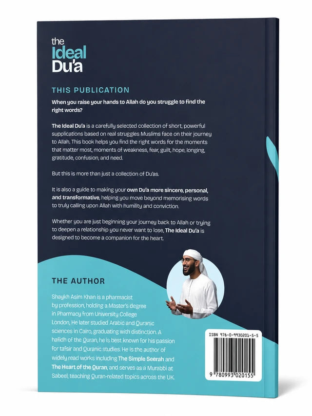Shop The Ideal Dua by Asim Khan, a practical Islamic book on supplication and personal Dua. Order online in UAE from DeenSquare.
