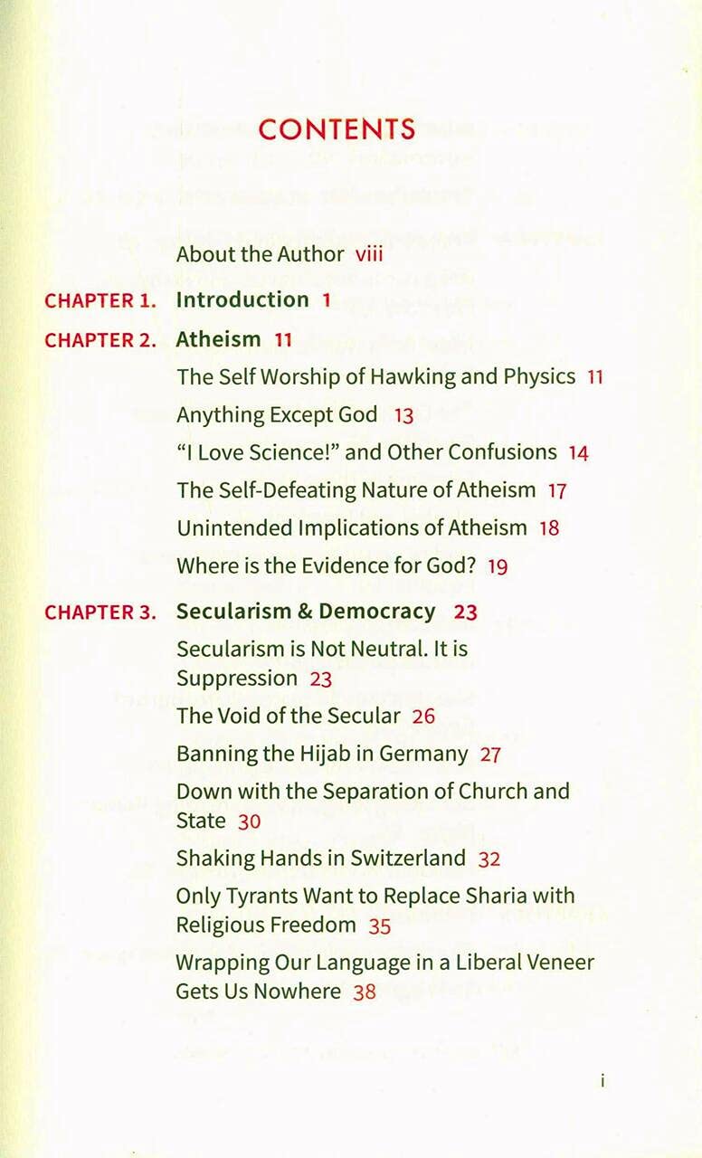 The Modernist Menace to Islam by Daniel Haqiqatjou - A Powerful Defense of True Islam table of contents