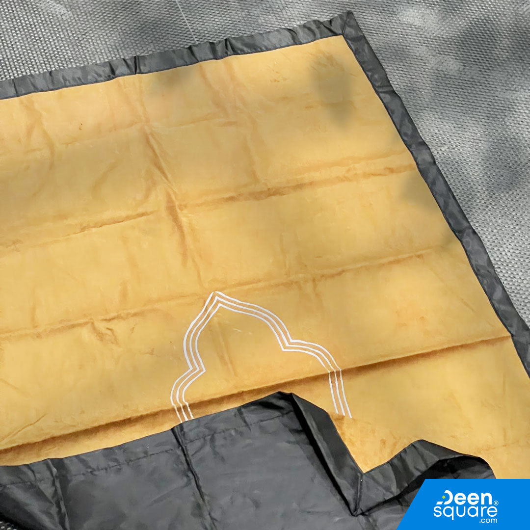 This Travel Prayer Mat (سجادة صلاة سفري) is designed for comfort, convenience, and portability. Made with dual surfaces—one side soft velvet and the other side waterproof plastic—it provides both comfort and protection, making it ideal for travelers, office workers, students, and outdoor prayers.

Its compact and foldable design makes it easy to carry in your bag, backpack, or car. The 65×115 cm size is perfect for adults and ensures a clean, comfortable space for Salah anywhere.

Available in assorted colo
