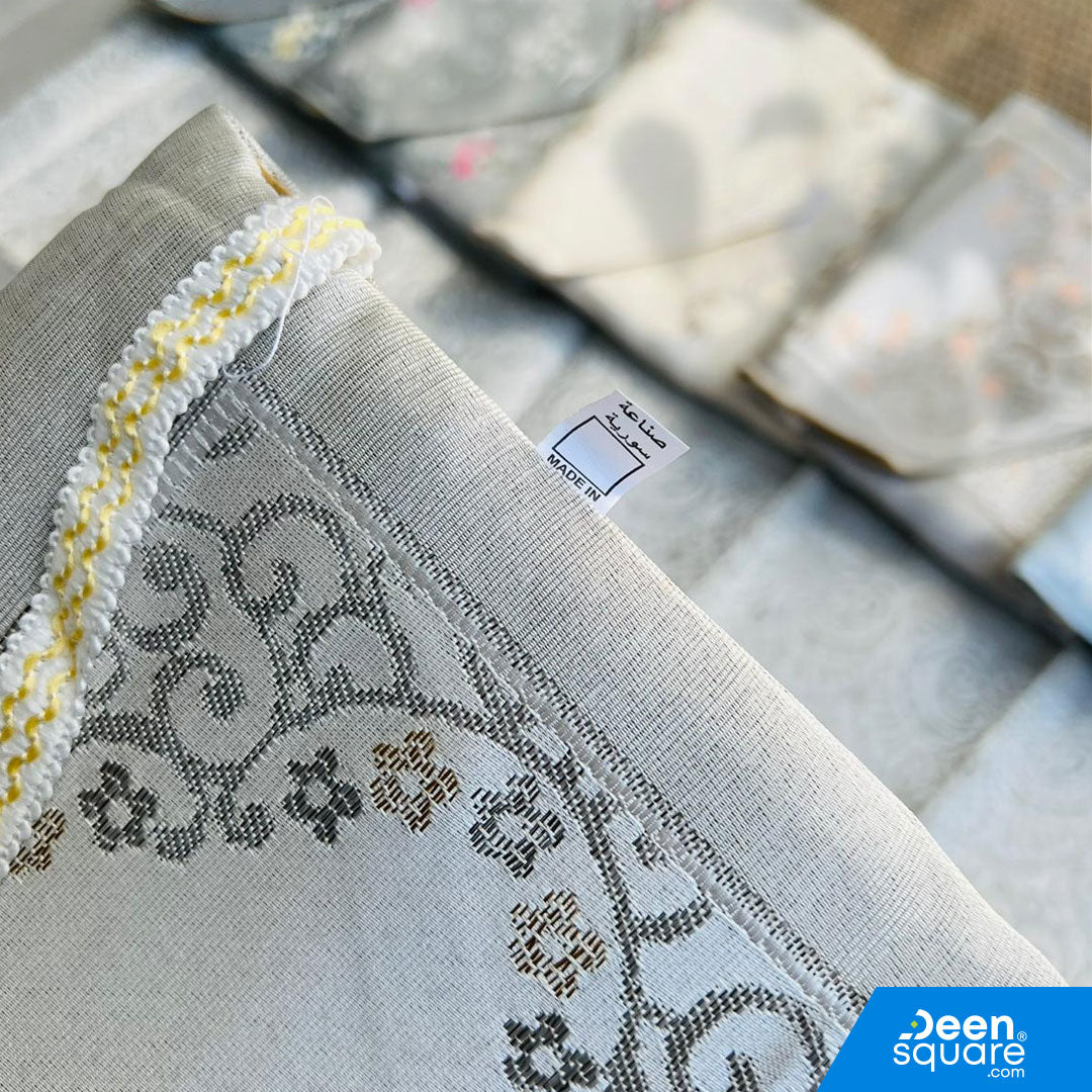 Buy lightweight travel prayer mat with pouch at deensquare.com Dubai | UAE. Made in Syria, compact, foldable musallah ideal for travel, Umrah &amp; Hajj.