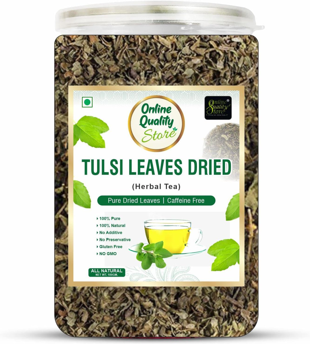 Online Quality Store Dried Tulsi Leaves 100g pack for UAE delivery.