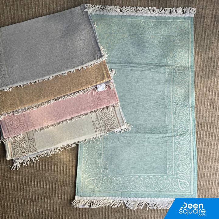 Buy Turkish padded prayer mat 70x120 cm at deensquare.com. Comfortable cushioned sajjadah with fast shipping in Dubai | UAE.