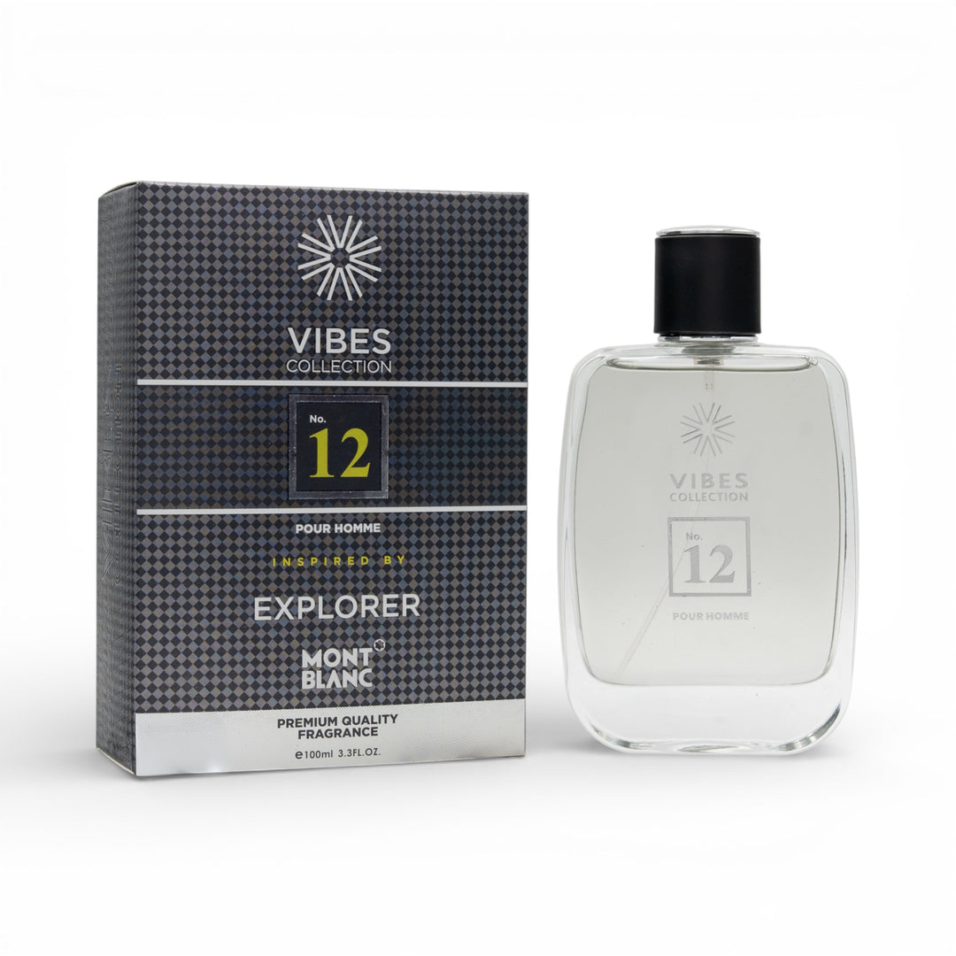 Buy Vibes Collection Perfume No 12 For Men 100ml with a woody aromatic fragrance. Buy at deensquare.com + Dubai | UAE.