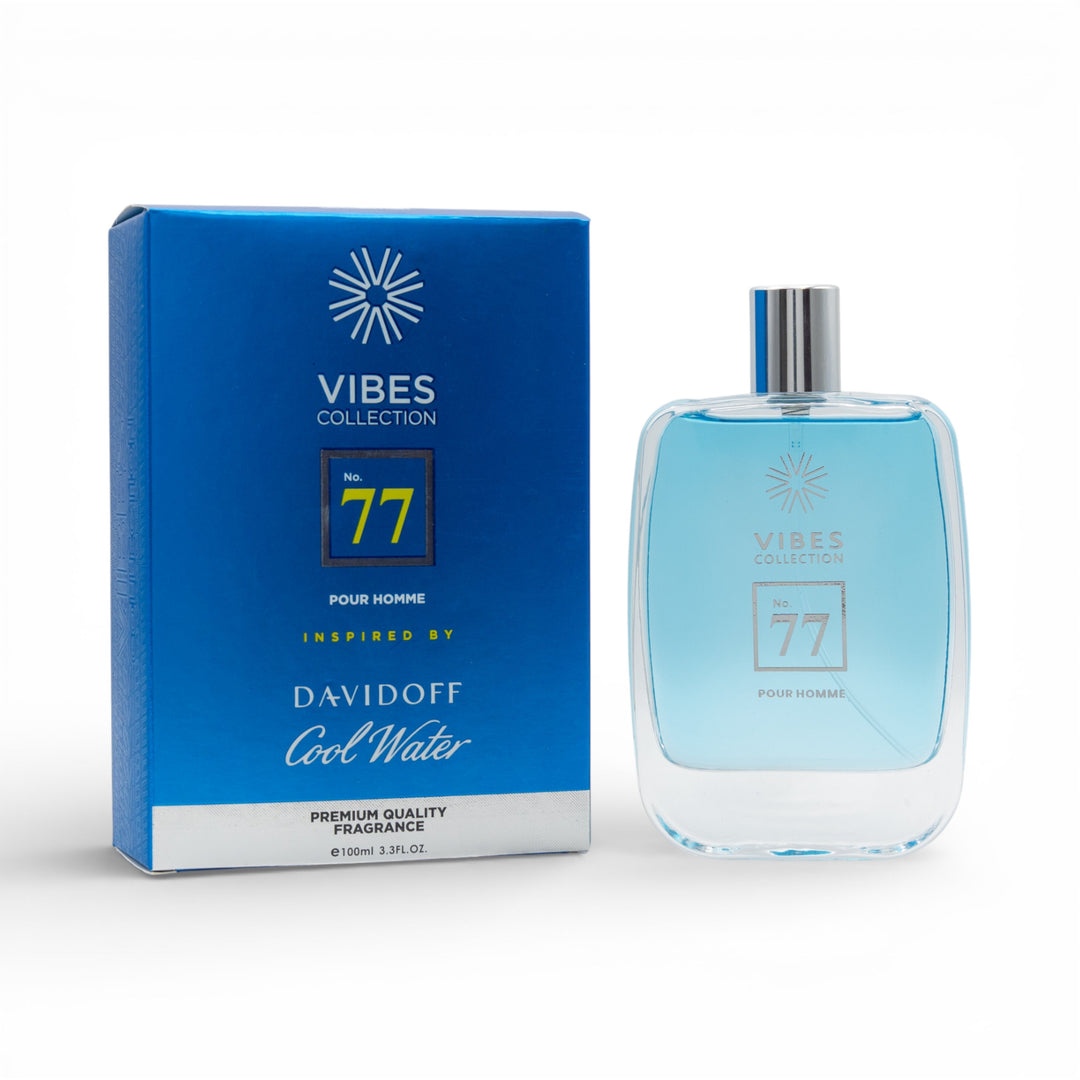Buy Vibes Collection Perfume No 77 For Men 100ml with fresh aromatic fragrance. Buy at deensquare.com + Dubai | UAE.