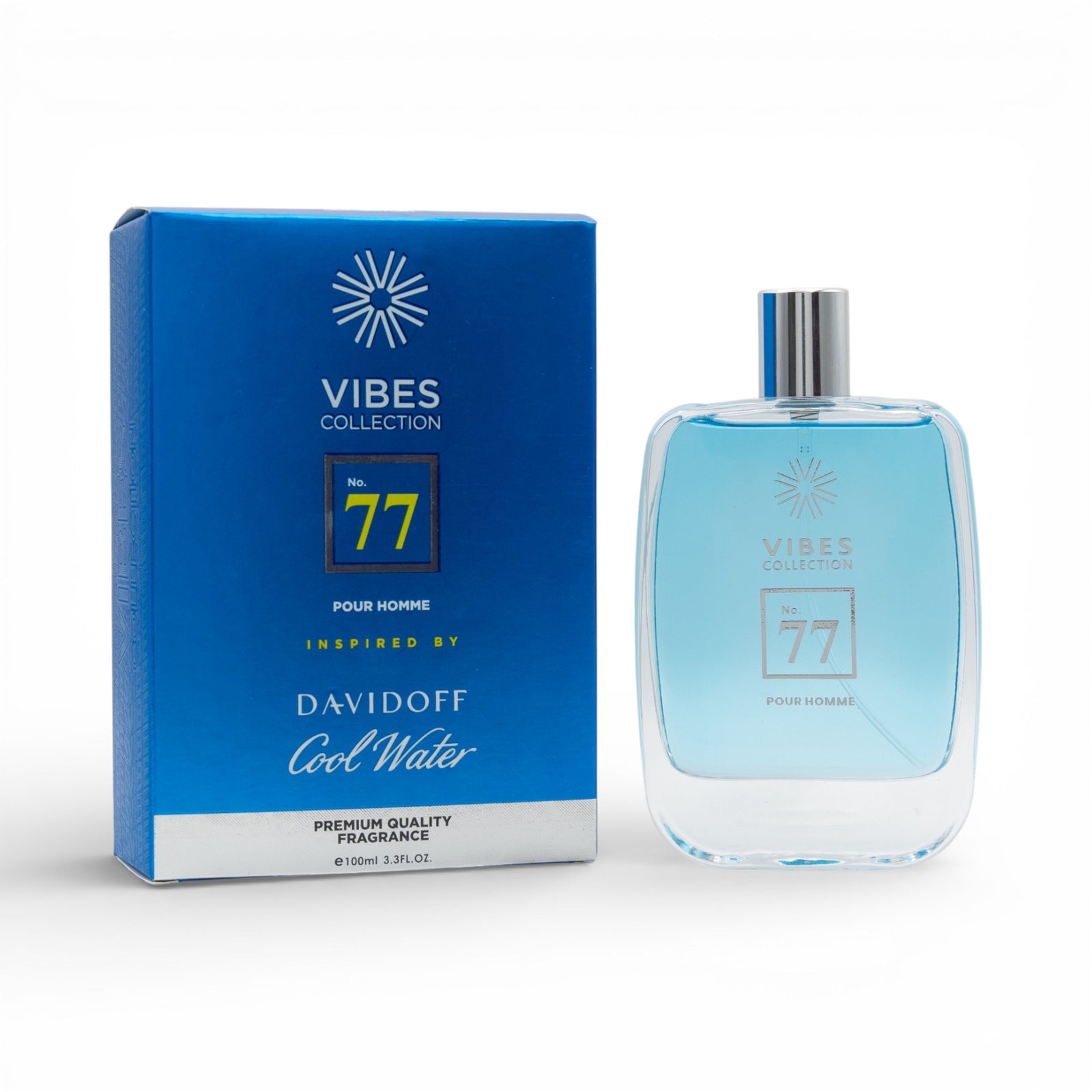 Buy Vibes Collection Perfume No 77 For Men 100ml with fresh aromatic fragrance. Buy at deensquare.com + Dubai | UAE.