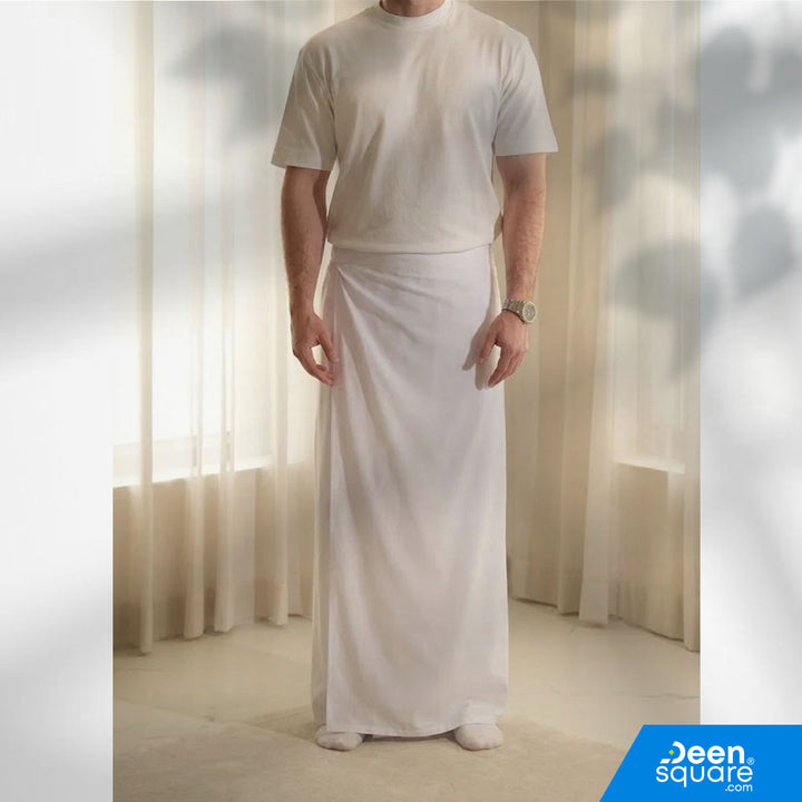 Buy WAZRA prayer wizar for men and boys at DeenSquare.com. Fast shipping in Dubai and delivery across UAE from DeenSquare.com.